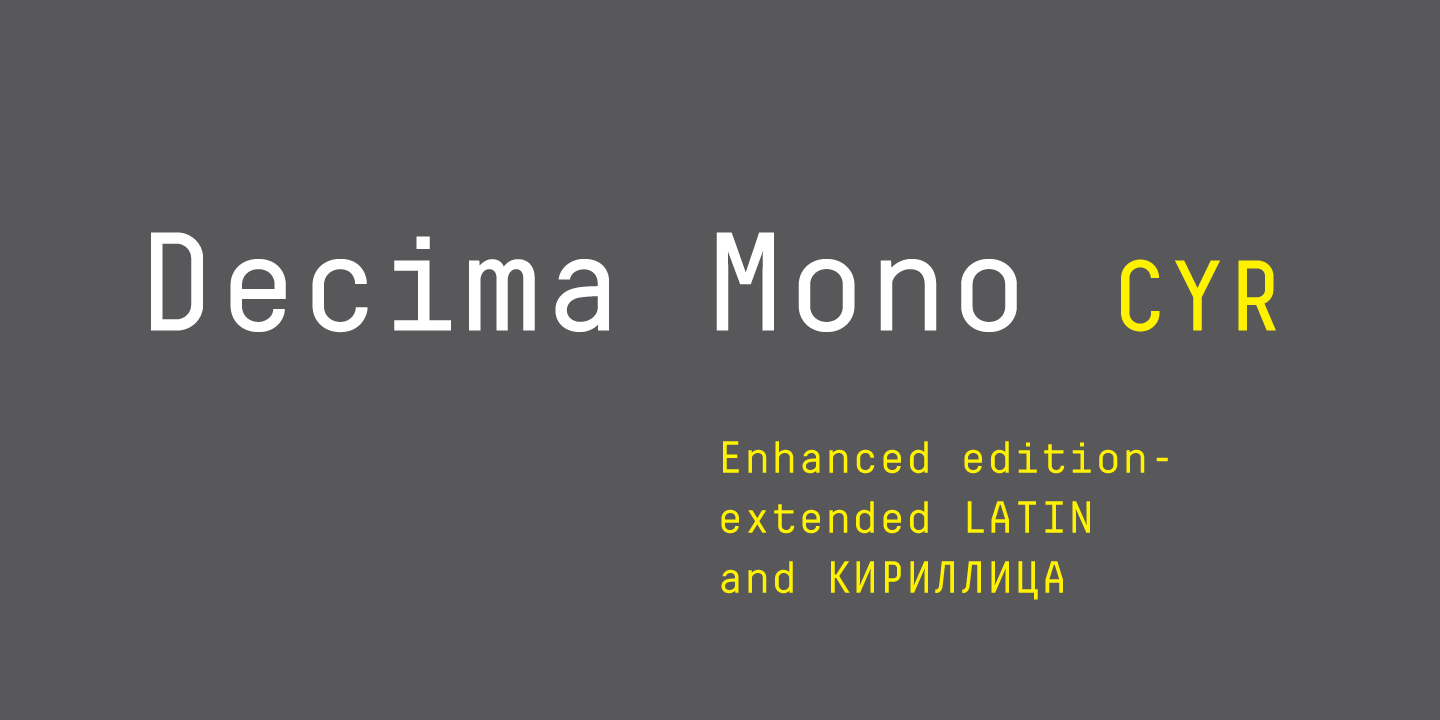 폰트 Decima Mono Cyr